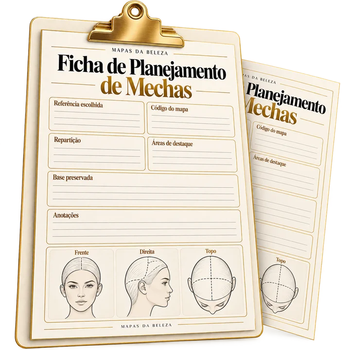 Ficha de Planejamento de Mechas para imprimir e preencher